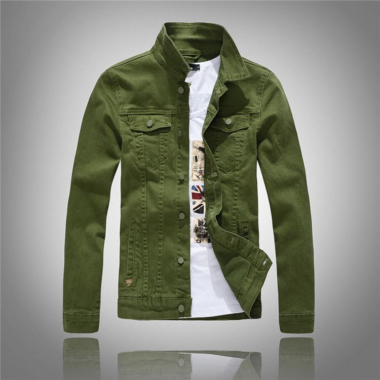 green denim jacket