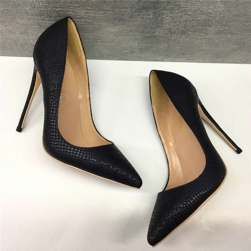 Acquistare Scarpe Con Tacco Alto A Punta Sottile Con Serpentino Nero 12CM Scarpe  Con Tacco Alto Sexy Con Tacco Alto Donne Su Misura 33 44 Metri Economico |  Consegna Veloce E Qualità | It.Dhgate