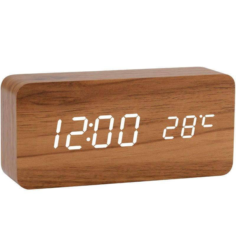 2021 Wooden Alarm Led Clock Watch Table, Wooden Alarm Clock