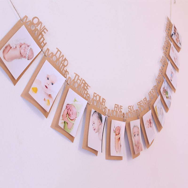 2019 Birthday 1 Year Old Decorate Supplies Diy Photo Frame Brace