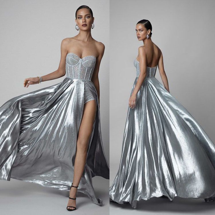 shiny evening gowns