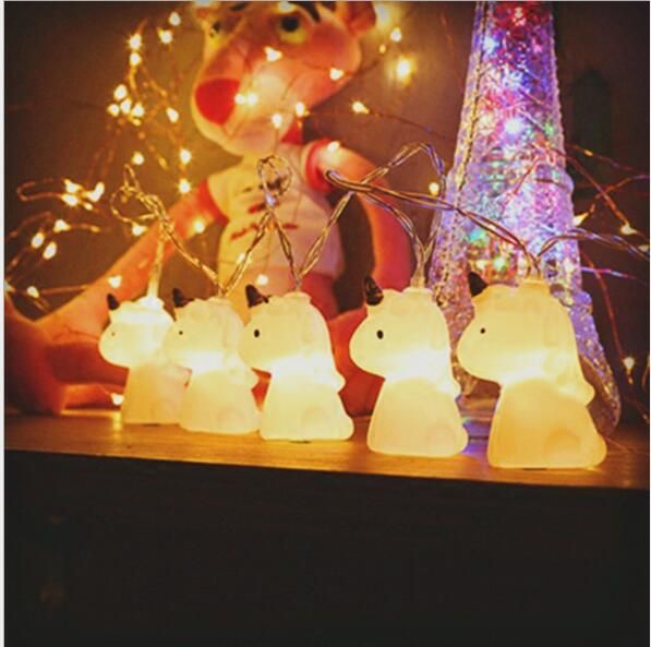 Compre Led Unicorn Lamp String String Decoracion De La Habitacion