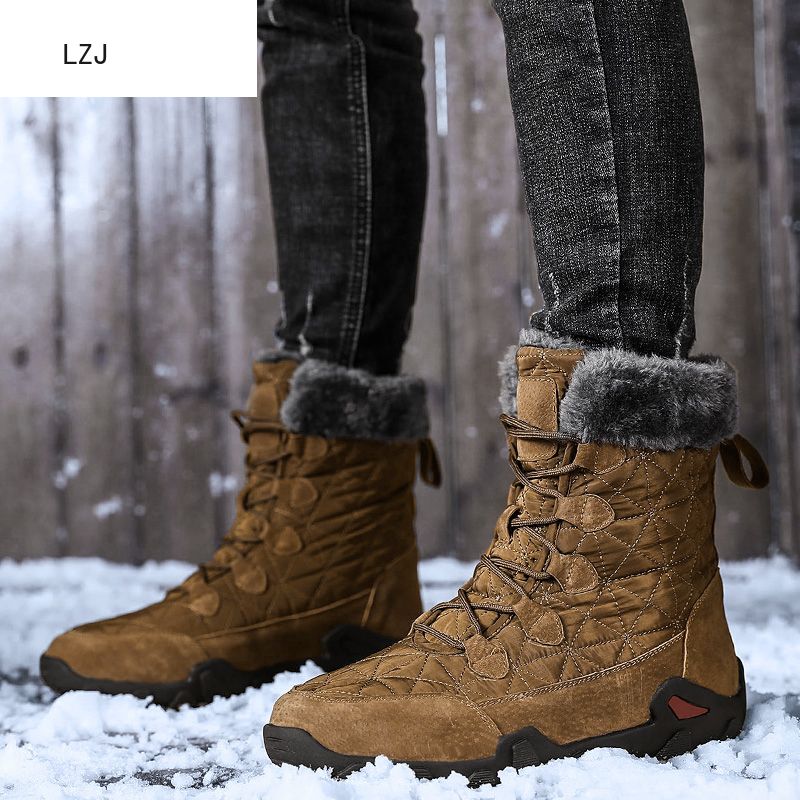 38-48 Men Boots Plus Size Winter Shoes Men Plush Warm Winter Boots Men