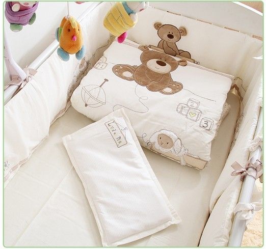 Promotion Embroidered Baby Bed Set Baby Bedding Set Crib Bedding
