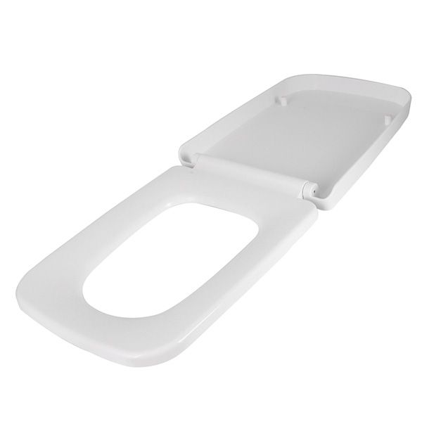 2021 White Square Toilet Seat Soft Close Quick Release Wrapover Top Fix