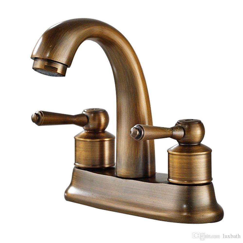 2020 Wholesale Antique Copper Bathroom Faucet Old Style Vintage Basin Mixer Set From Watertap520 98 1 Dhgate Com