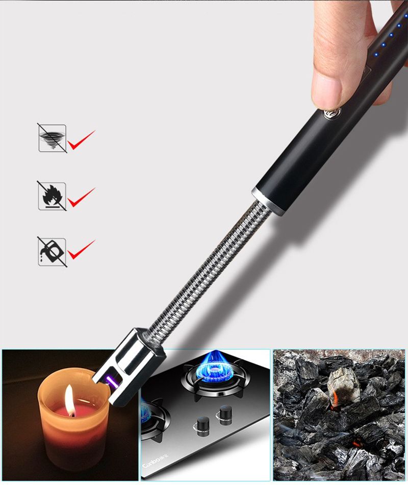 BBQ USB Charging Lighter Rechargeable Kitchen Gas Stove Candle Lighters