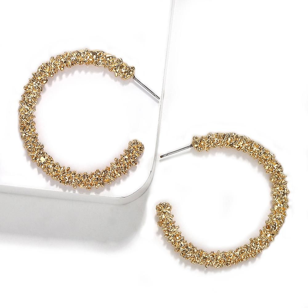 Compre Dvacaman Redonda De Metal Brincos De Argola Para Declaracao Mulheres Bohemian Partido Meninas Brincos De Casamento Nupcial Dropshipping Joias De Luxo De Goodle Co Ltd 70 66 Pt Dhgate Com