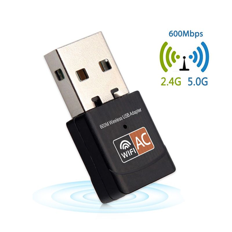 600Mbps USB WiFi Adapter Dongle Wireless Network Card For Laptop PC w// Antenna