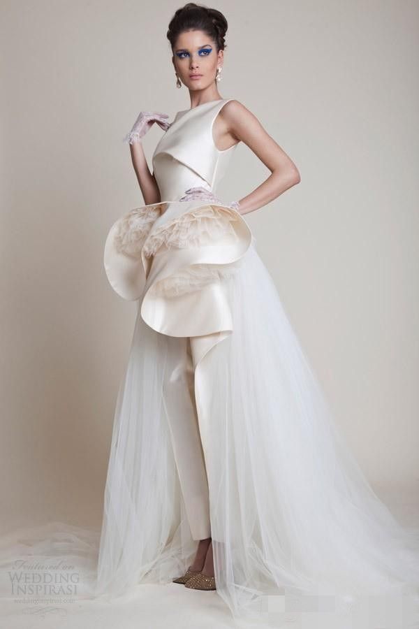 2020 Modest Pants Suit Evening Dresses 