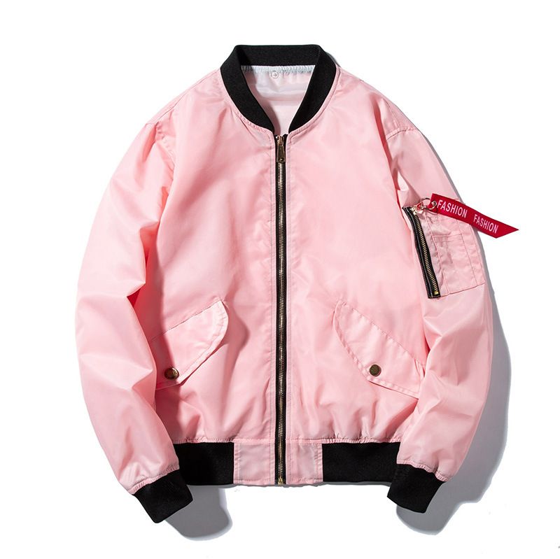 white bomber coat