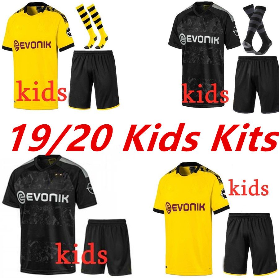 2020 Kids 2019 2020 Football Kits Borussia Dortmund Soccer Jersey 19/20 Maillots De Football M ...