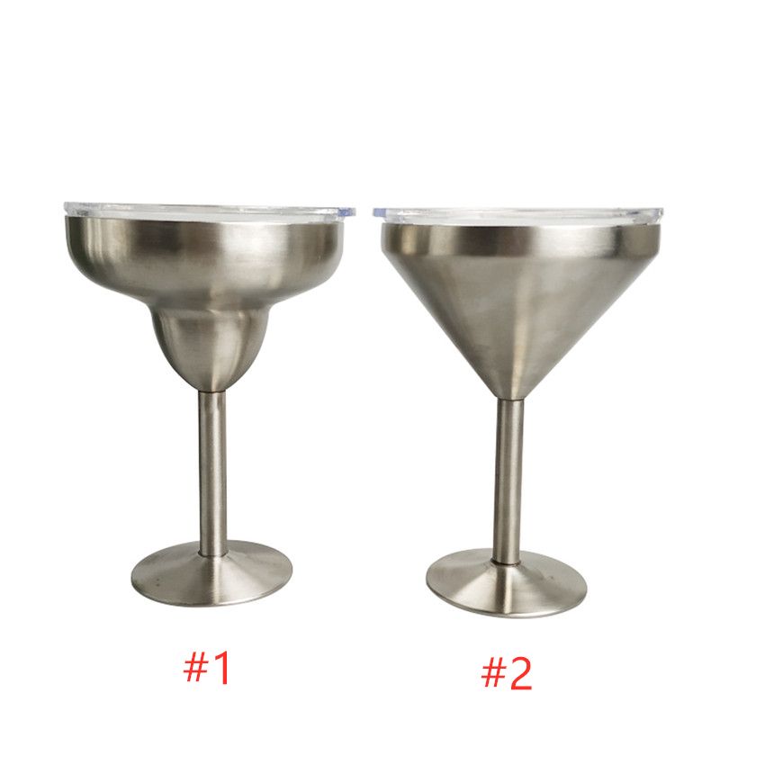 2020 8oz Stainless Steel Margarita Glass Red Wine Glass With Slide