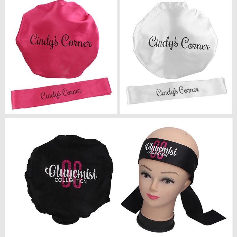 Customized Logo Brand Name Hair Care Nightcap Frontal Head Wrap