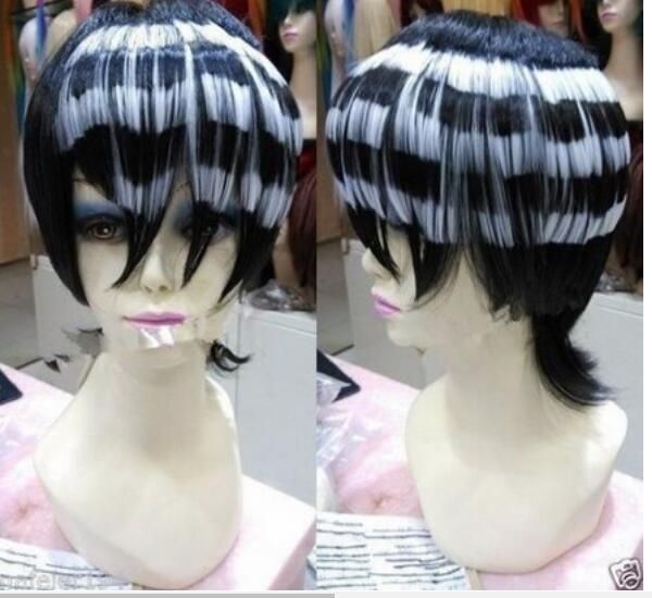 Soul Eater Death The Kid Short Black White Anime Cosplay Party