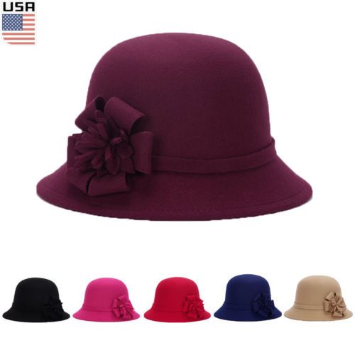 Acquista Cappello Da Donna In Feltro Di Lana Con Bordo Floreale Cappello In  Feltro Di Lana Con Fiocco Fedora A 5,61 € Dal Wonderliu | DHgate Italy