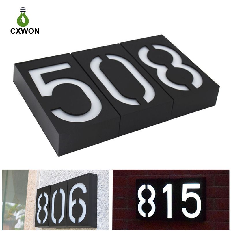 2021 Solar Door Number Light Digital Hotel Address House Number Signs Plaque Waterproof Wall Mount 0123456789 Number Plate Led Light From Cxwonled 7 33 Dhgate Com