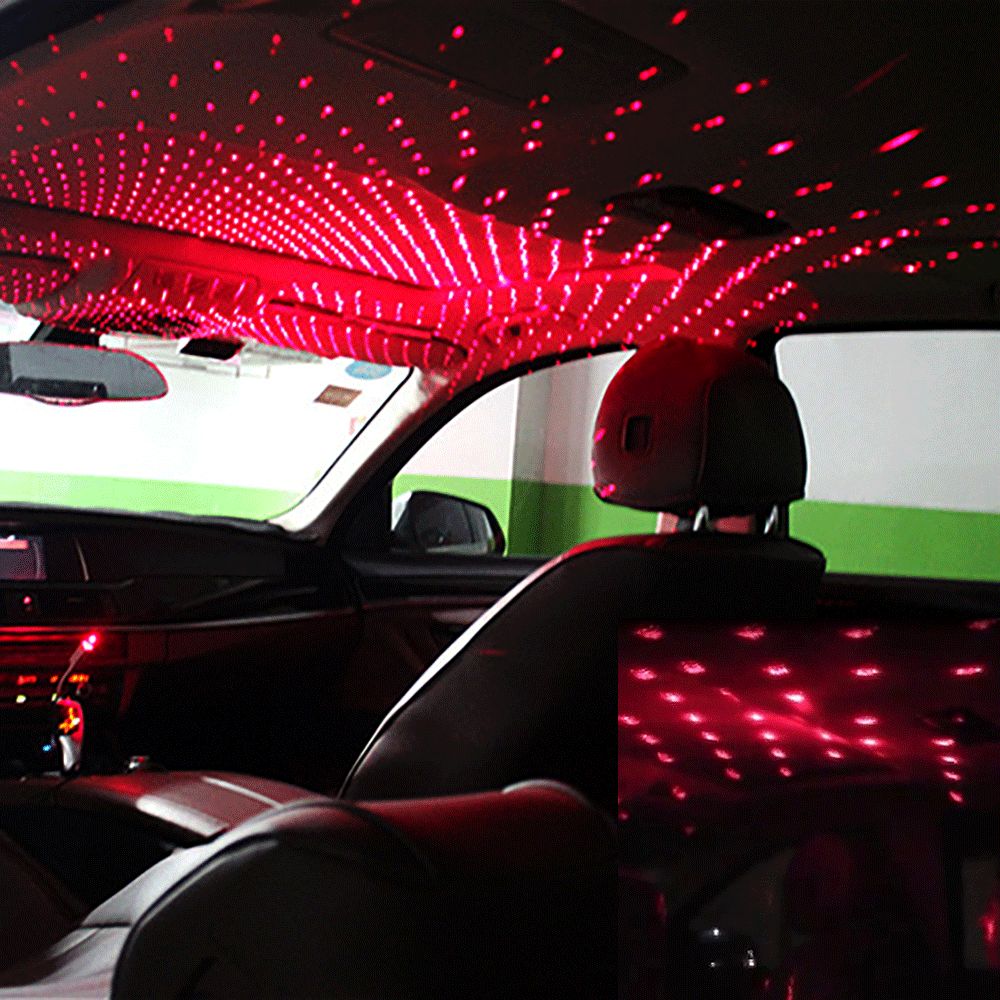 Luz LED Para Coche Techo Estrella Luces De Noche Mini Proyector Interior De Auto 