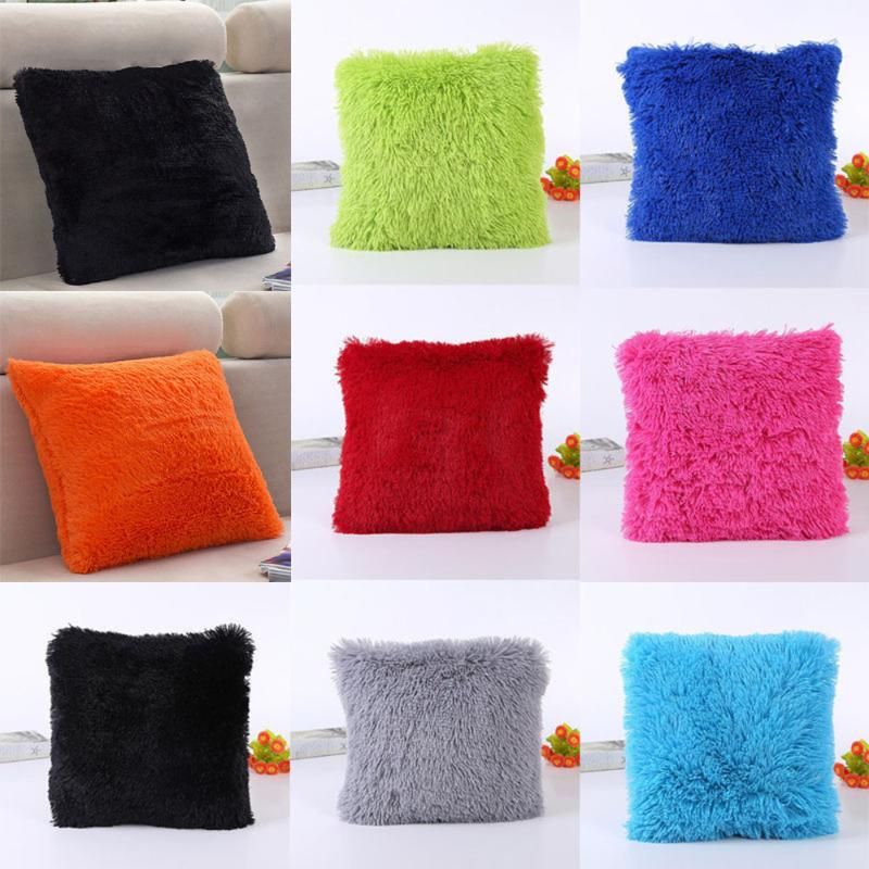 orange fluffy cushions