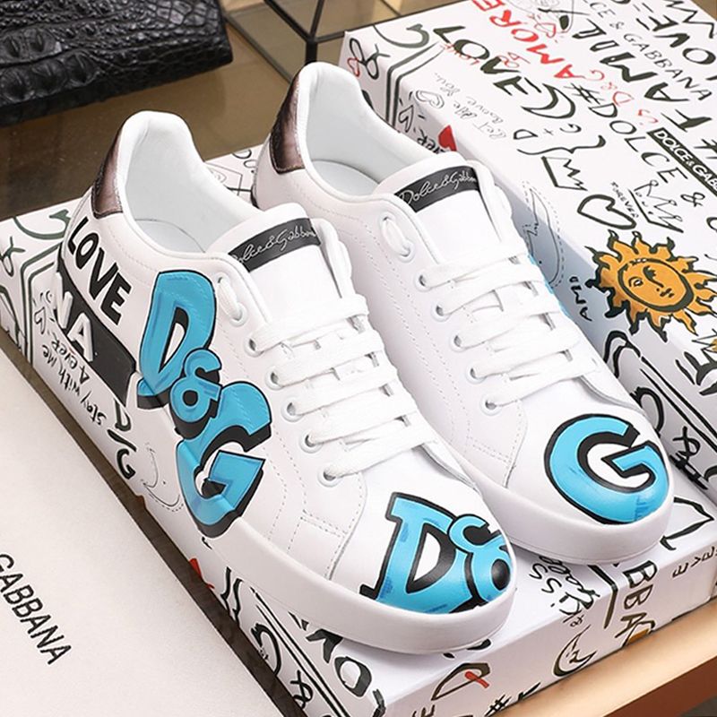 printed calfskin portofino sneakers