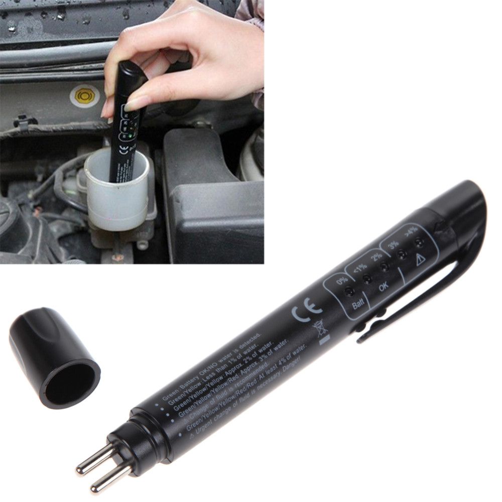 Auto Brake Fluid Oil Tester Detection Pen With 5 LED Indicator Car Testing Tool