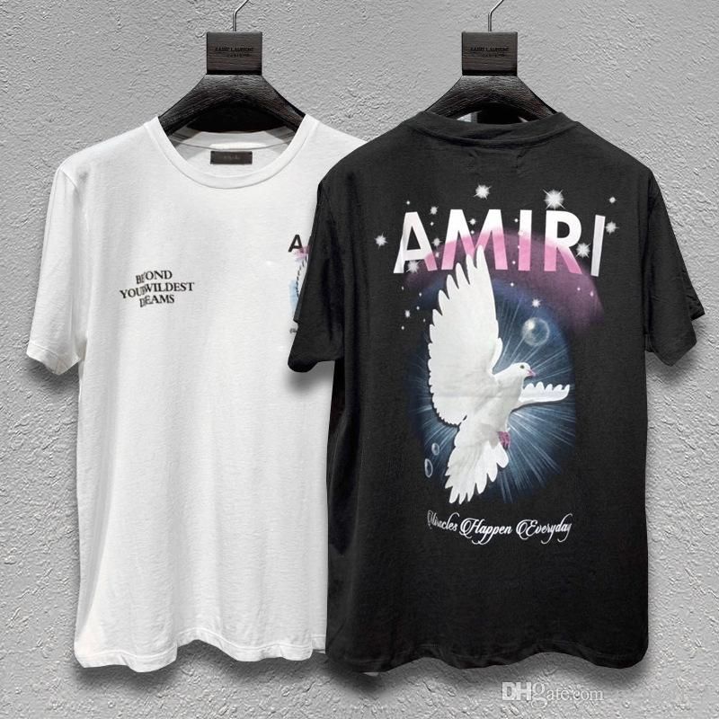 European And American Street Clothes Amiri Mens Short Sleeved T Shirt