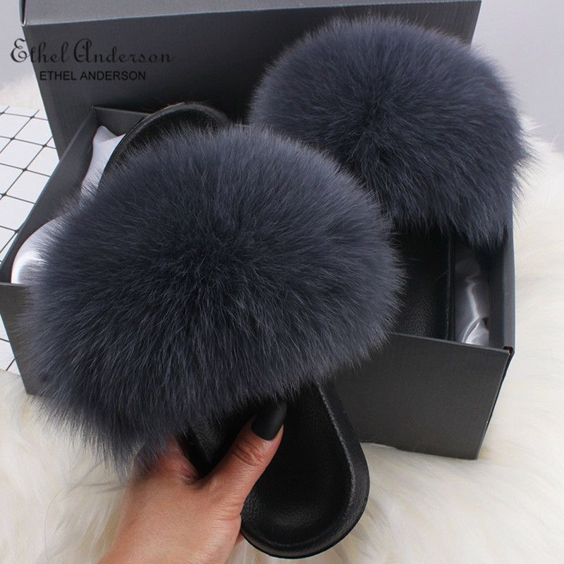 Dark Grey Fox Fur