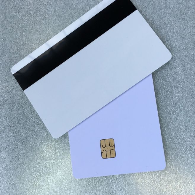 tarjeta inteligente en Blanco Sle4442 Chip 10 Banda Magnética Hico PVC de inyección de tinta de 3 pistas 