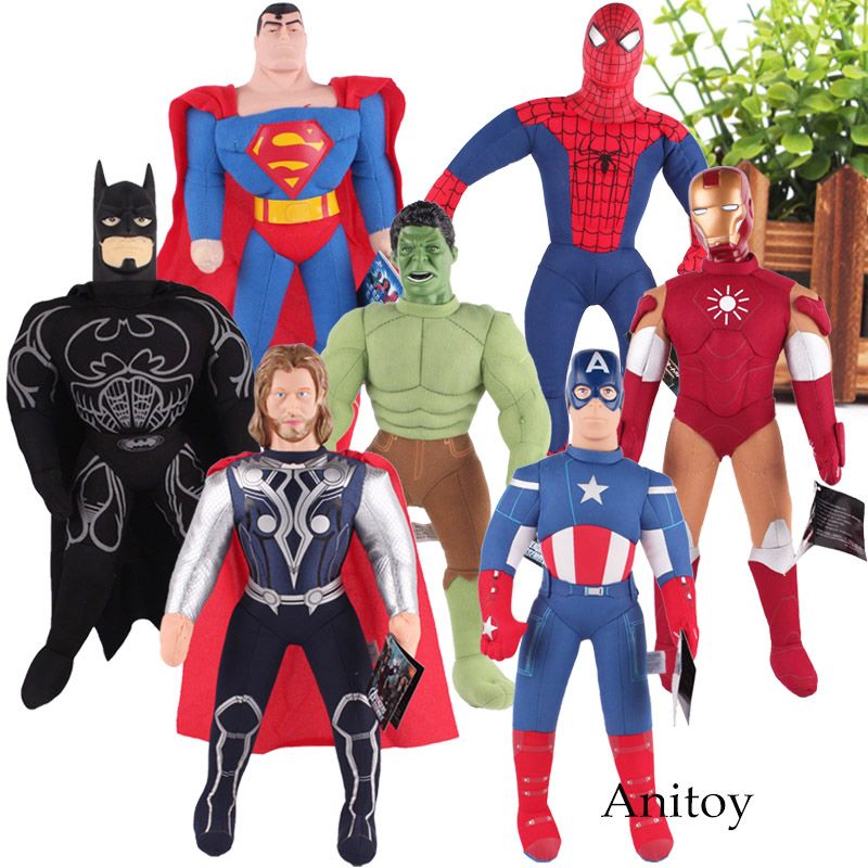 batman superman spiderman figures