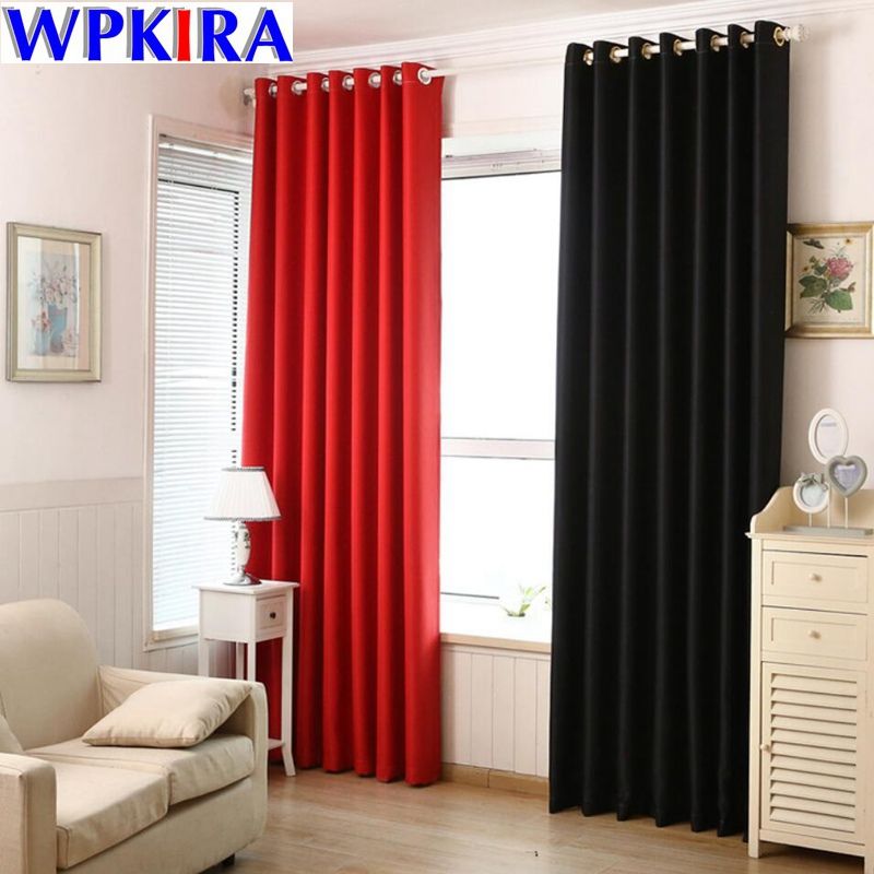 compre negro cortina gruesa tela poliester ciego cortinas rojo cafe casa cortina cortina tela puerta blanco tul a 15 47 del qygw gt dhgate com