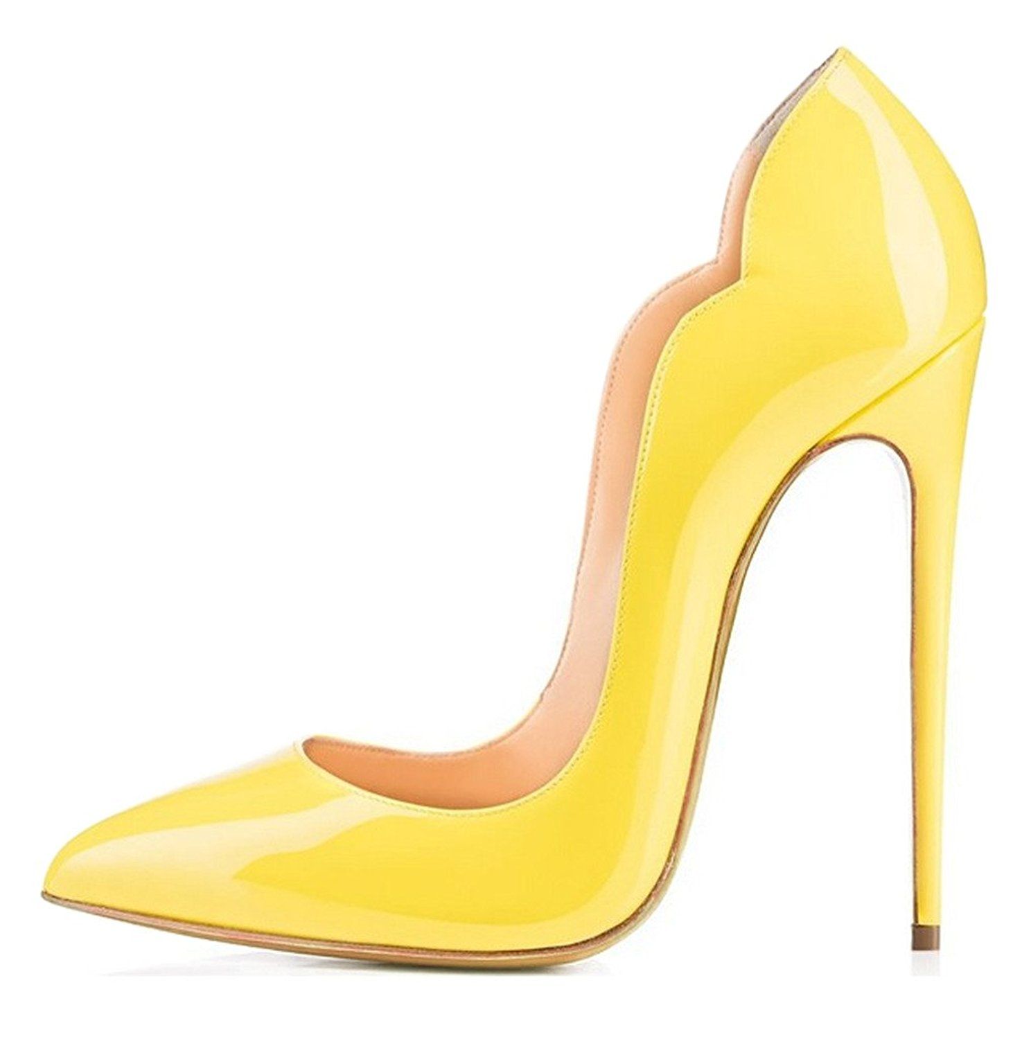 yellow multicolor heels