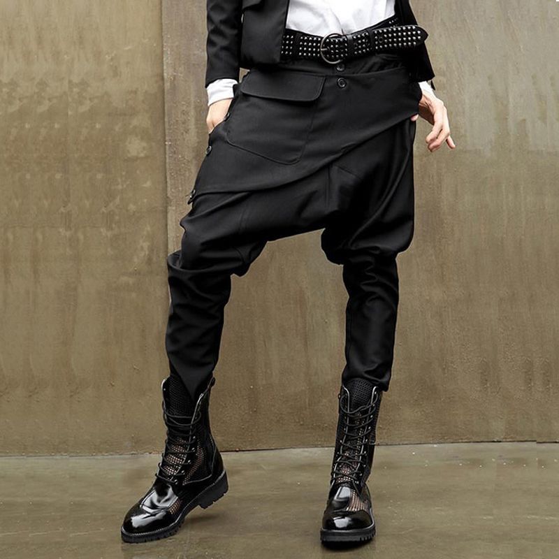 Acquistare Autunno Uomini Gotico Hip Hop Punk Rock Harem Pantaloni Cavallo  Basso Pantaloni Larghi Mens Discoteca Cantante DJ Da Palcoscenico  Streetwear Economico | Consegna Veloce E Qualità | It.Dhgate