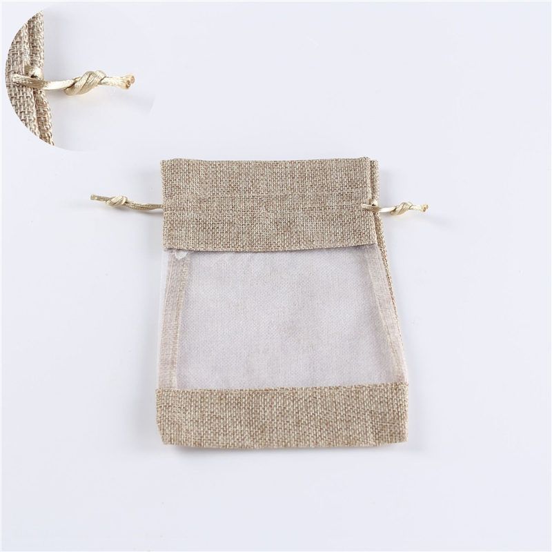 burlap organza bolsas