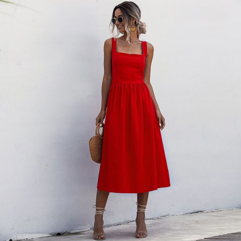 midi sleeveless summer dresses