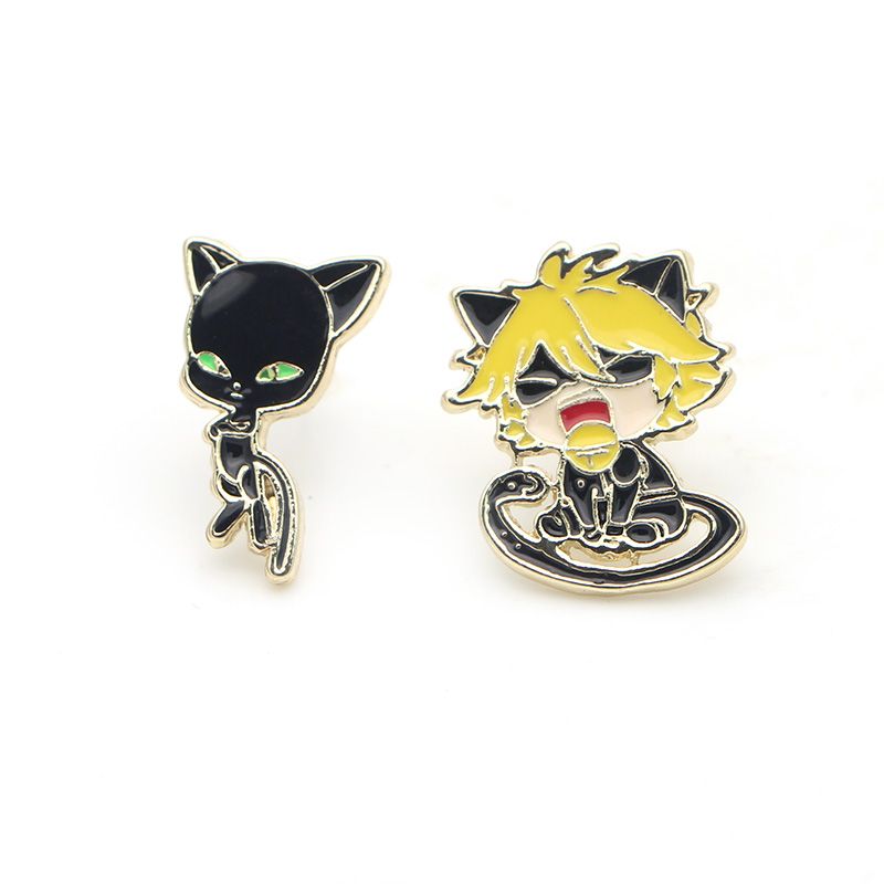 21 P1232 Dongmanli Miraculous Ladybug Stud Earrings Metal Without Nickel Animal Earrings For Girls Cat Noir Anime Jewelry From Outlet10 4 47 Dhgate Com