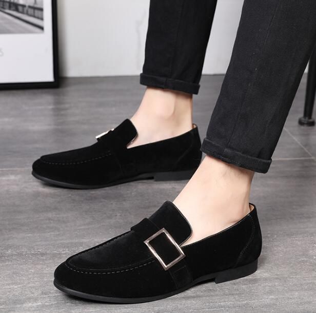 Verano Primavera Hombres de conducción Mocasines Hebilla de cuero de barco Transpirable Hombre Casual