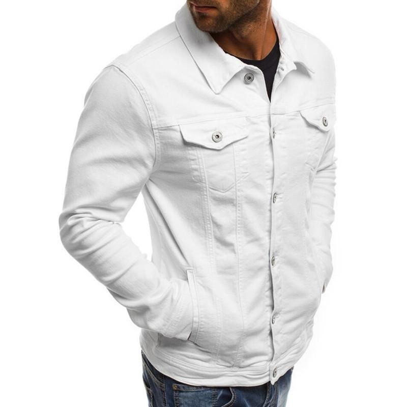 Moda Para Hombre Del Dril Algodón La Chaqueta De Los Hombres De