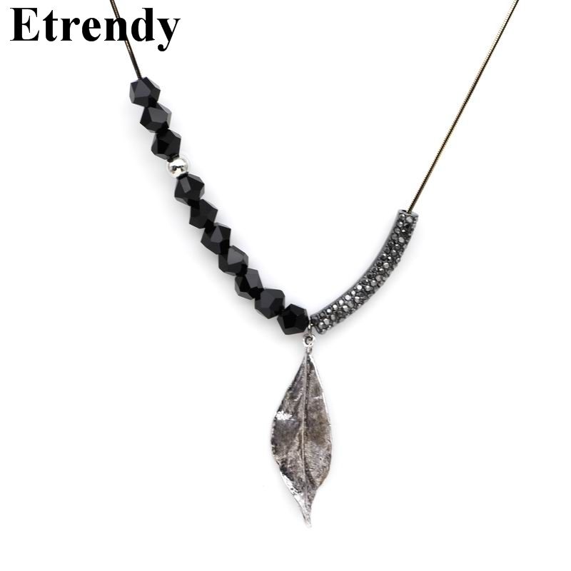 pendant with black beads