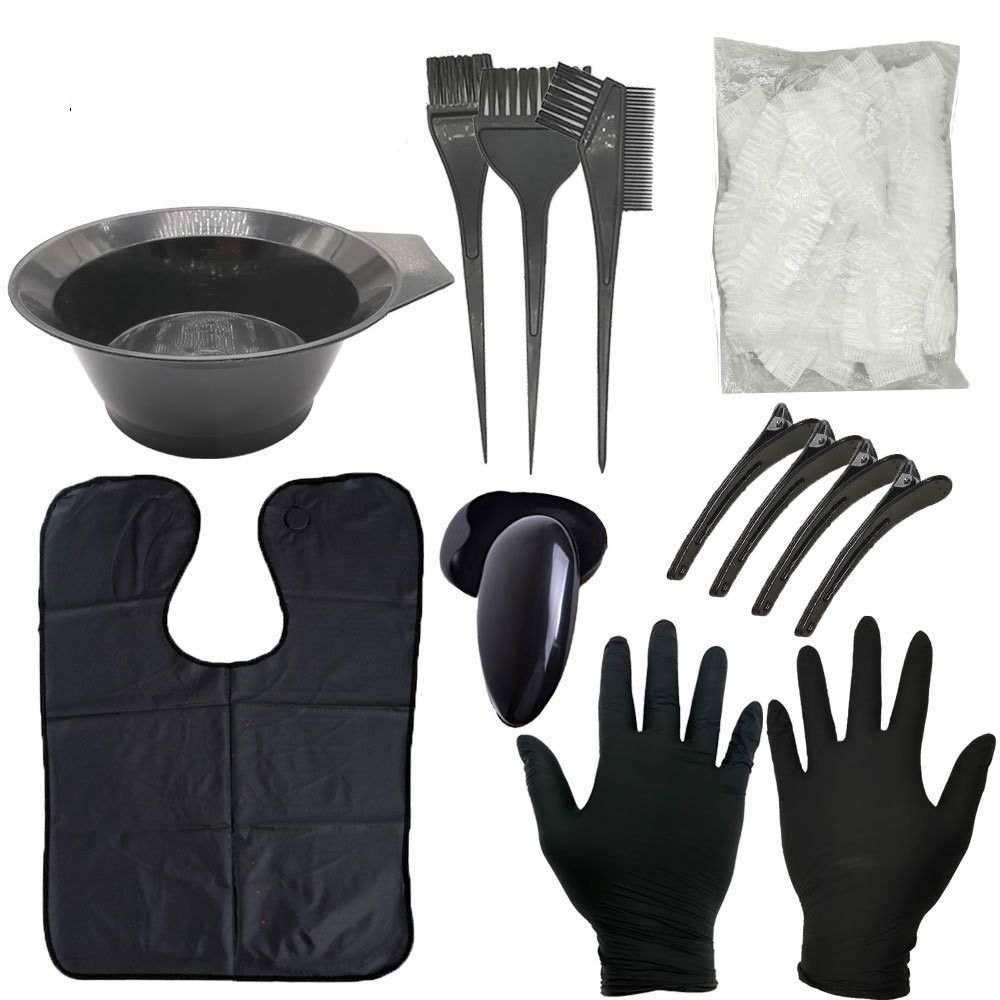 9Pcs Hair Dye Coloring Kit Disposable Hairdressing Cape Shower Clip Brush Comb Mixing Bowl Brushes Salon Supplies For Hairstylist 9Pcs Hair Dye Coloring Kit Disposable Hairdressing Cape Shower Clip Brush Comb Mixing Bowl Brushes Salon Supplies For Hairstylist