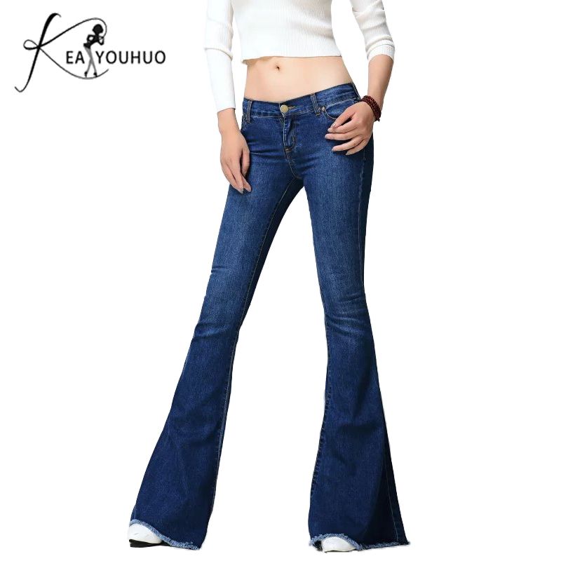 low rise flare jean