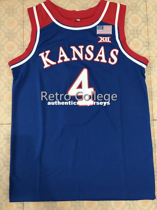#4 Devonte Graham Kansas Jayhawks KU Top Basketball Jersey All Size Embroidery Stitched ...