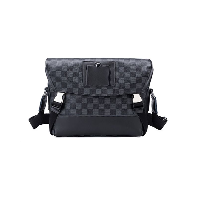 men's vegan leather messenger bag