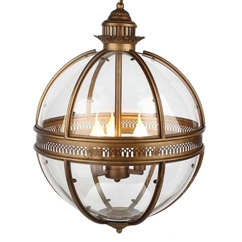 Loft Vintage Crystal Pendant Lamp ORB Chandelier Globe Ceiling Light Fixture 