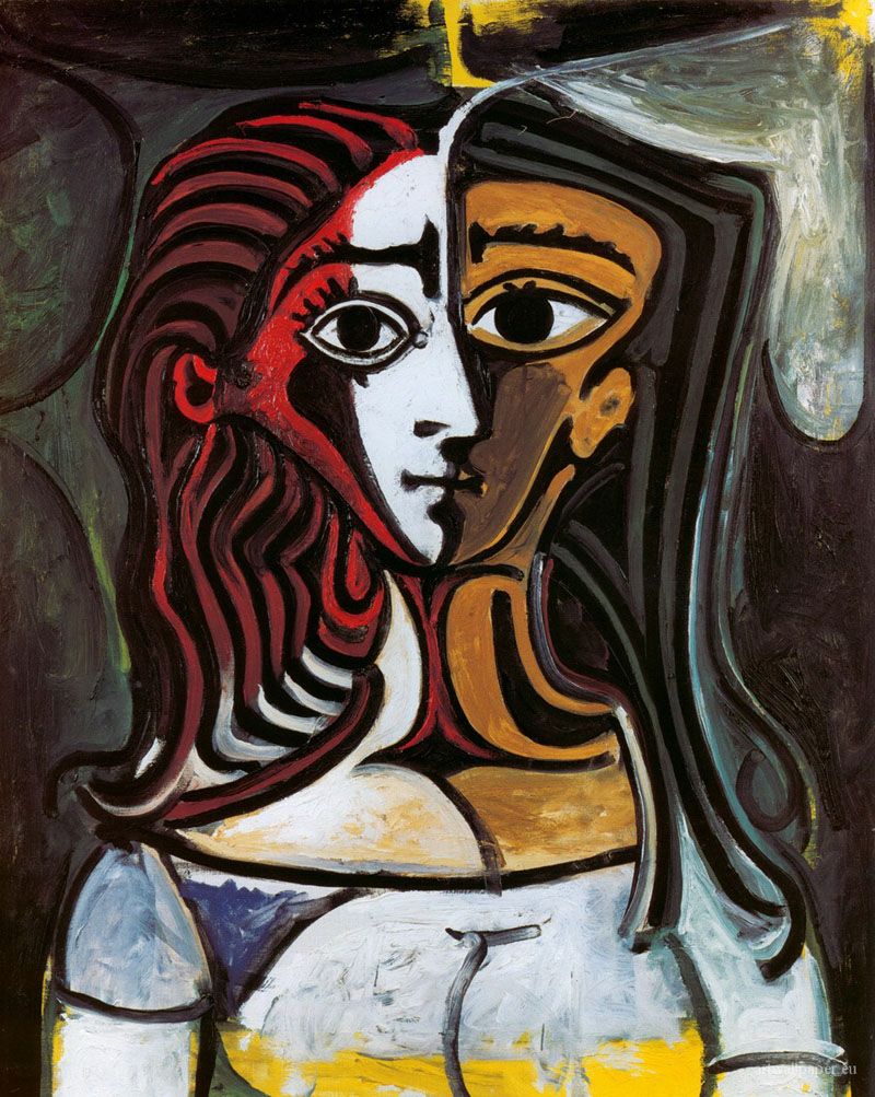 2022 Pablo Picasso  Abstract  Art Two Faces Of The Girl Oil 