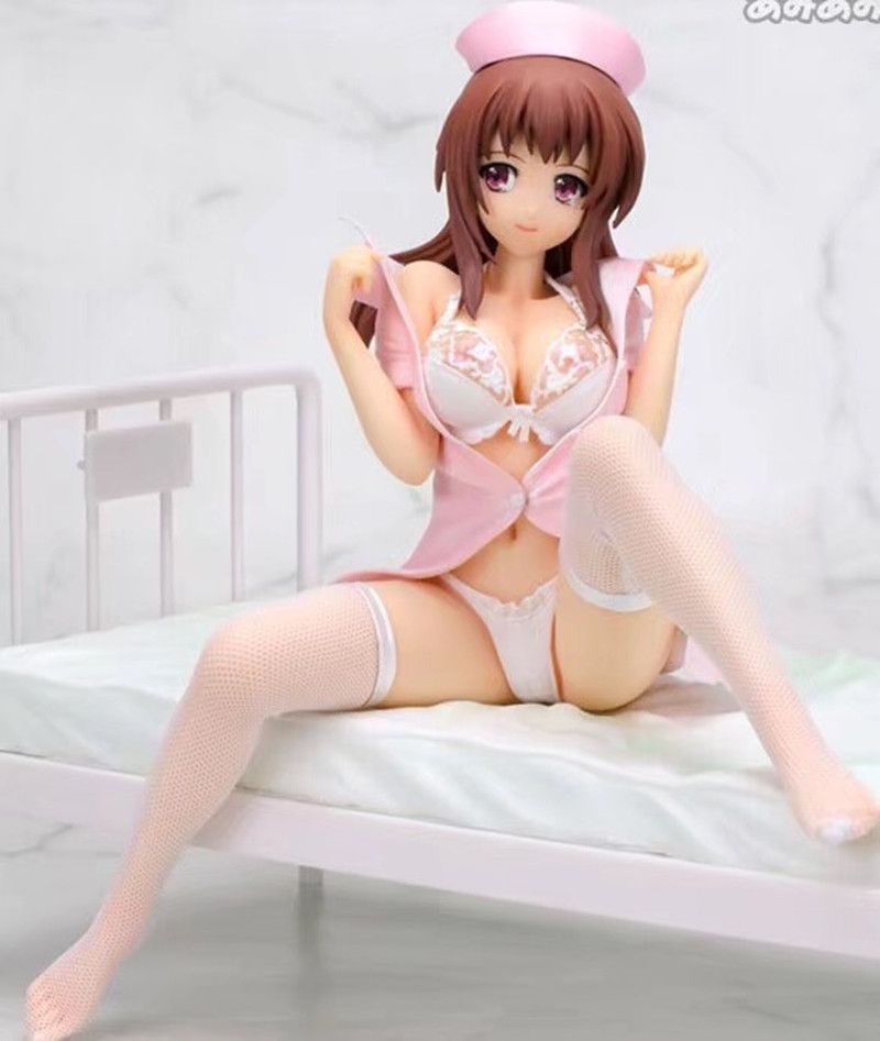 Beautiful Girl Series Nurse Beauty Night Blue Pink Anime Hand-Made Model  Female Body Model Sexy