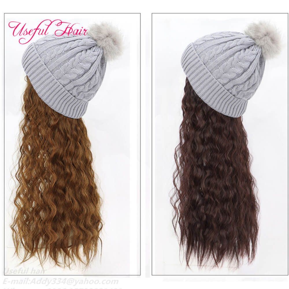bonnet perruque cheveux