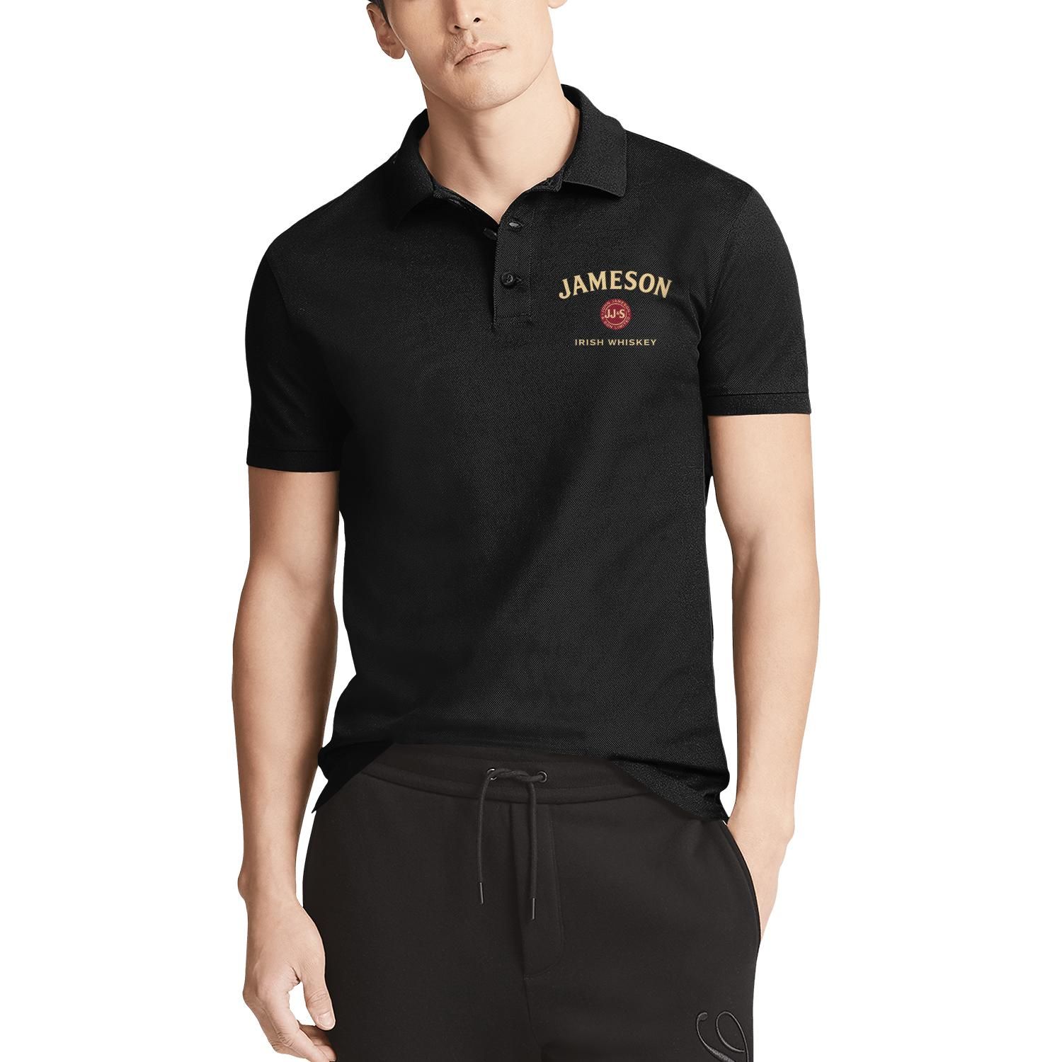 Men Short Sleeve Polo Shirts Slim Fit 