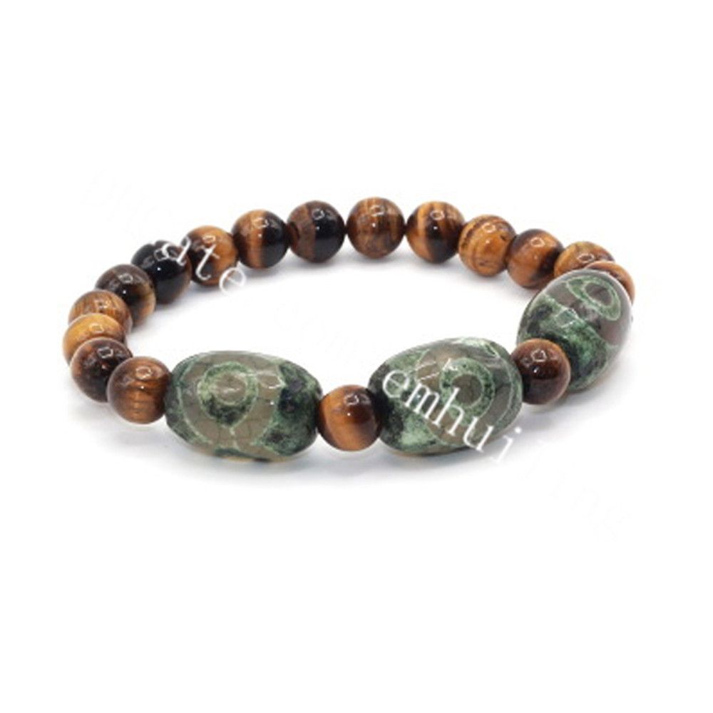 Tibet Natural Dzi Pulsera De Cuerda Elástica Pulsera De De A Tibet Natural Dzi Pulsera De Cuerda Elástica Pulsera De De A