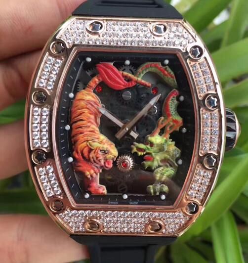 Top Brand Luxury Mens Sport Watch Spline Screws Rose Gold Stainless Diamond Bezel Colours Tiger And Dragon Skeleton Automatic Men Wristwatch Cheap Branded Watches Buy Cheap Watches Online From Brucelee2012 333 26 Dhgate Com