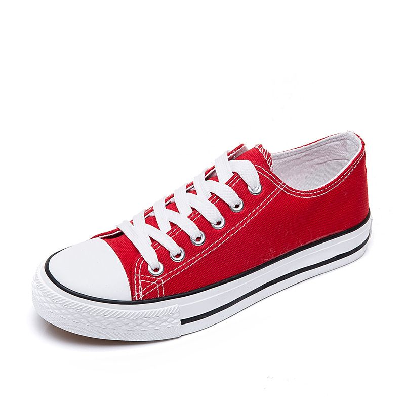 cheap red canvas shoes